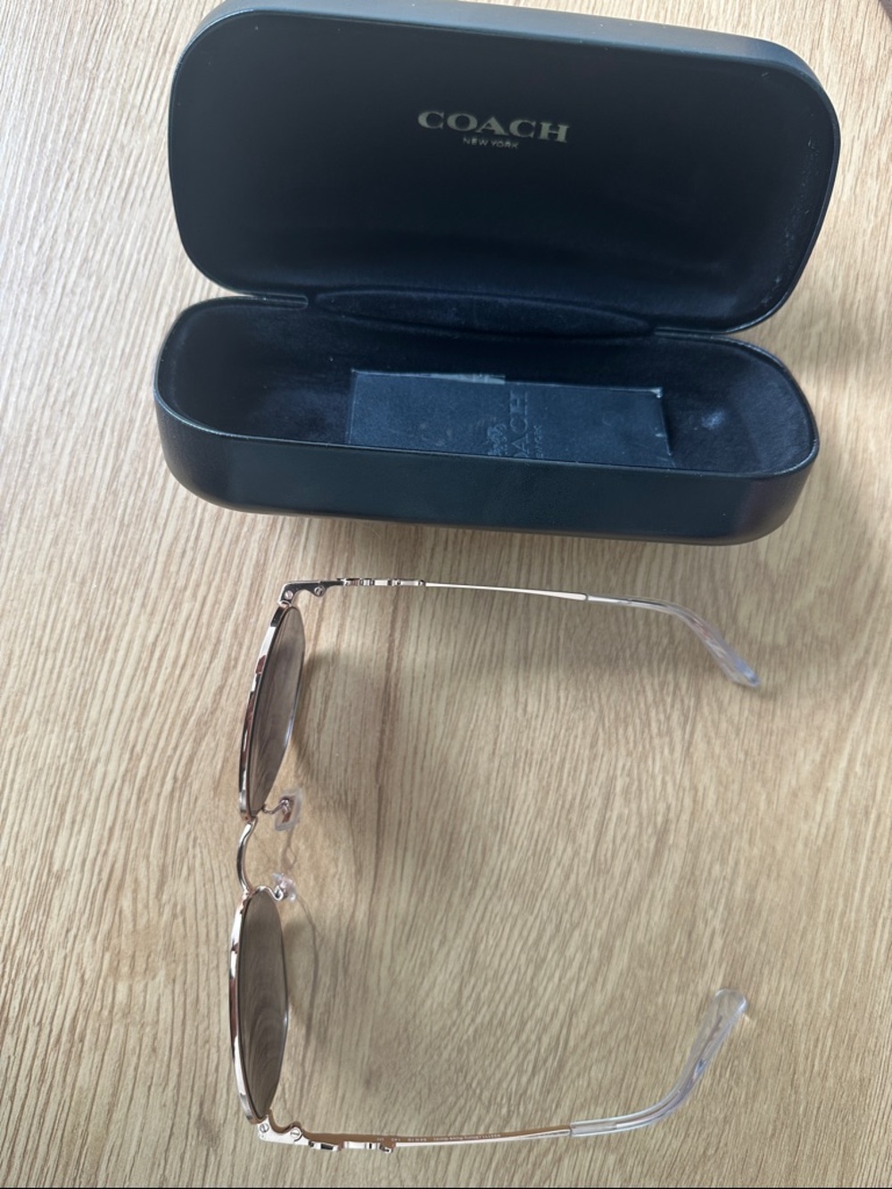 Coach Rose Gold Frame Sunglasses with Brown Lenses & case - Picture 3 of 16